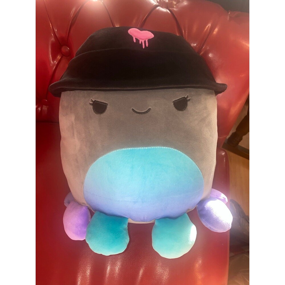 Squishmallows Yoko Valentines Day Octopus with Bucket Hat